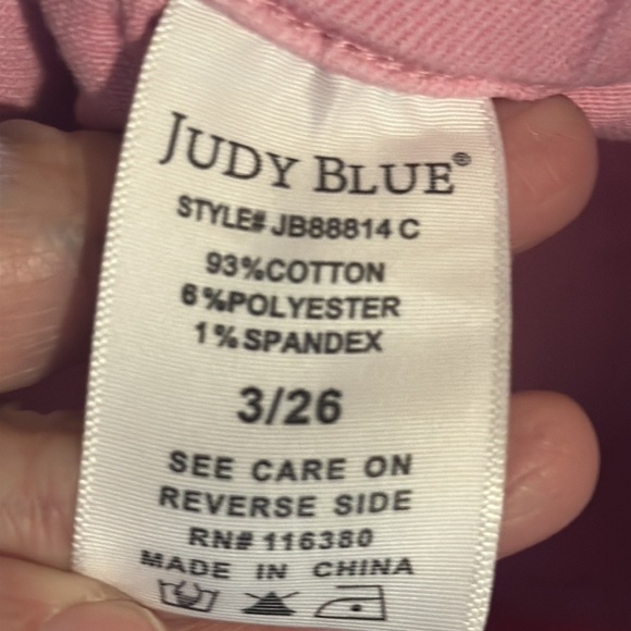 Judy Blue Jeans Womens Size Pink Garment Dyed High Rise Jogger Stretch Denim - Picture 8 of 8